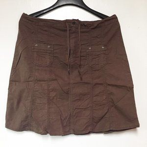 XCVI Wearables Brown Ruched Mini Skirt